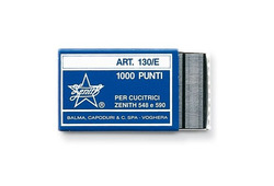 Punti metallici acciaio naturale 1 Scatolina da 10.000 punti ZENITH
