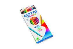 Pastelli in Astuccio da 12 Colori Giotto Stilnovo