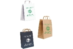 Art. EGO053 Shoppers in carta Kraft F.to 20+10x32 manico a piattina, imballo 400 pz.