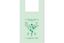 Art. BIEGO33V Shoppers F.to 22x40 Biodegradabile e compostabili Green - Manico a Canottiera