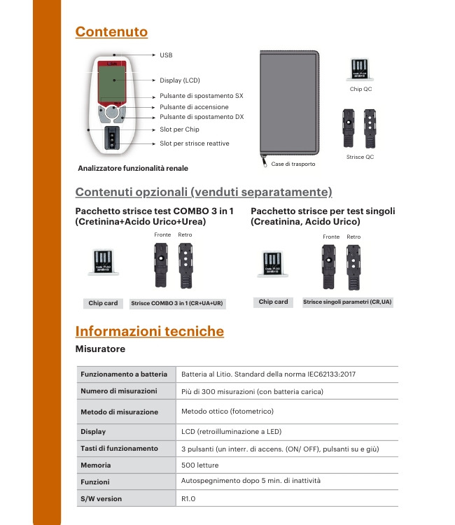 Analizzatore funzione renale RFM-101 + stampante