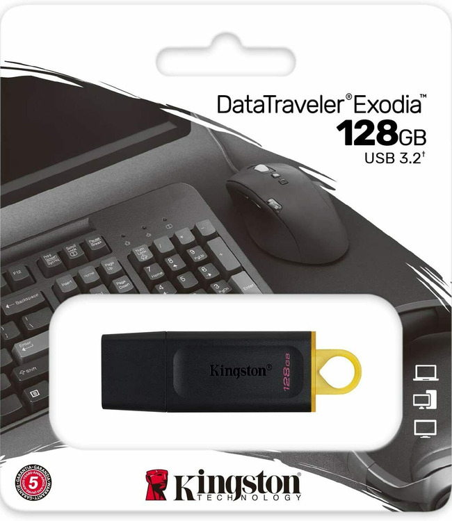 Pendrive Kingston DataTraveler Exodia USB 128GB - USB 3.2 Gen 1-con cover